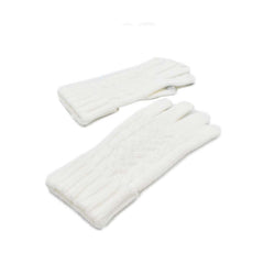 GUANTES TIPO CARDIGAN BLANCO