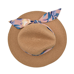 SOMBRERO FEDORA CON MASCADA ROSA