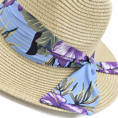 SOMBRERO FEDORA CON MASCADA AZUL