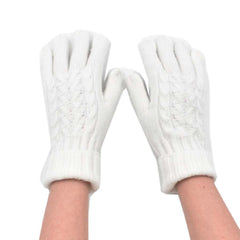 GUANTES TIPO CARDIGAN BLANCO