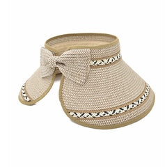 VISERA ENROLLABLE BEIGE CON MOÑO