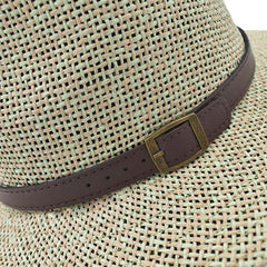 SOMBRERO FEDORA VERDE PISTACHE CON CINTURÓN