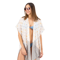 KIMONO DE PLAYA DISEÑO LUNARES