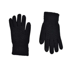 GUANTES DISEÑO TRENZADO CON TOUCH NEGRO