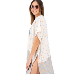 KIMONO DE PLAYA DISEÑO LUNARES