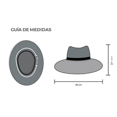 SOMBRERO FEDORA ALA ANCHA CON BARBAS ROSA.