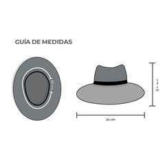 SOMBRERO FEDORA ALA ANCHA NEGRO