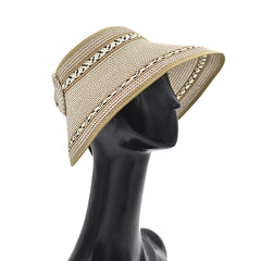 VISERA ENROLLABLE BEIGE CON MOÑO