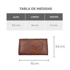 CARTERA LARGA TEXTURA VÍBORA