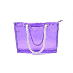 BOLSA TRANSPARENTE MORADA NÉON