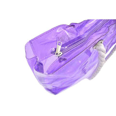 BOLSA TRANSPARENTE MORADA NÉON