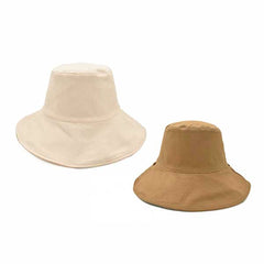 GORRO BUCKET DOBLE VISTA BEIGE Y CAMEL