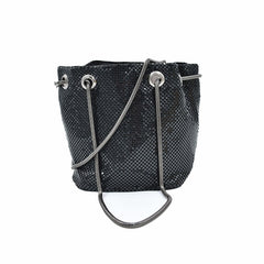 BOLSA CLUTCH COLOR NEGRO CINTA METÁLICA