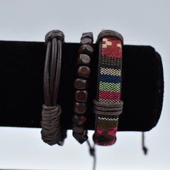 SET DE PULSERAS TEJIDO TRIBAL