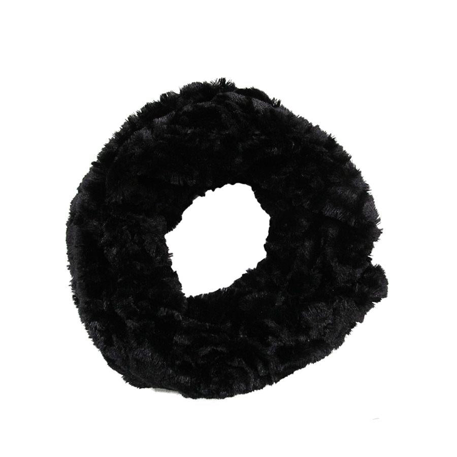 Adorn | Bufanda infinita negro, textura tipo terciopelo