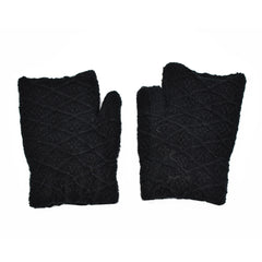 GUANTES MITONES CON POMPÓN NEGRO